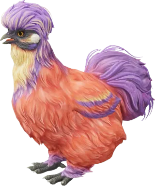 CS2 pet chicken, Silkie breed, Red Beetle base colour, rendered from the game files