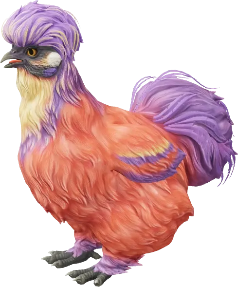 CS2 pet chicken, Silkie breed, Red Beetle base colour, rendered from the game files