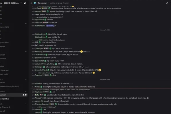 CS2 Central Premier LFG Channel screenshot
