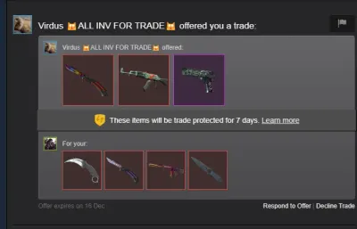 Trade offer screenshot