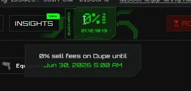 Dupe.fi banner showing 0 percent sell fees until June 30 2026