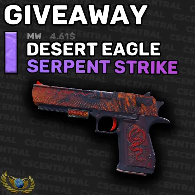 CS2 Central giveaway: Desert Eagle Serpent Strike Minimal Wear