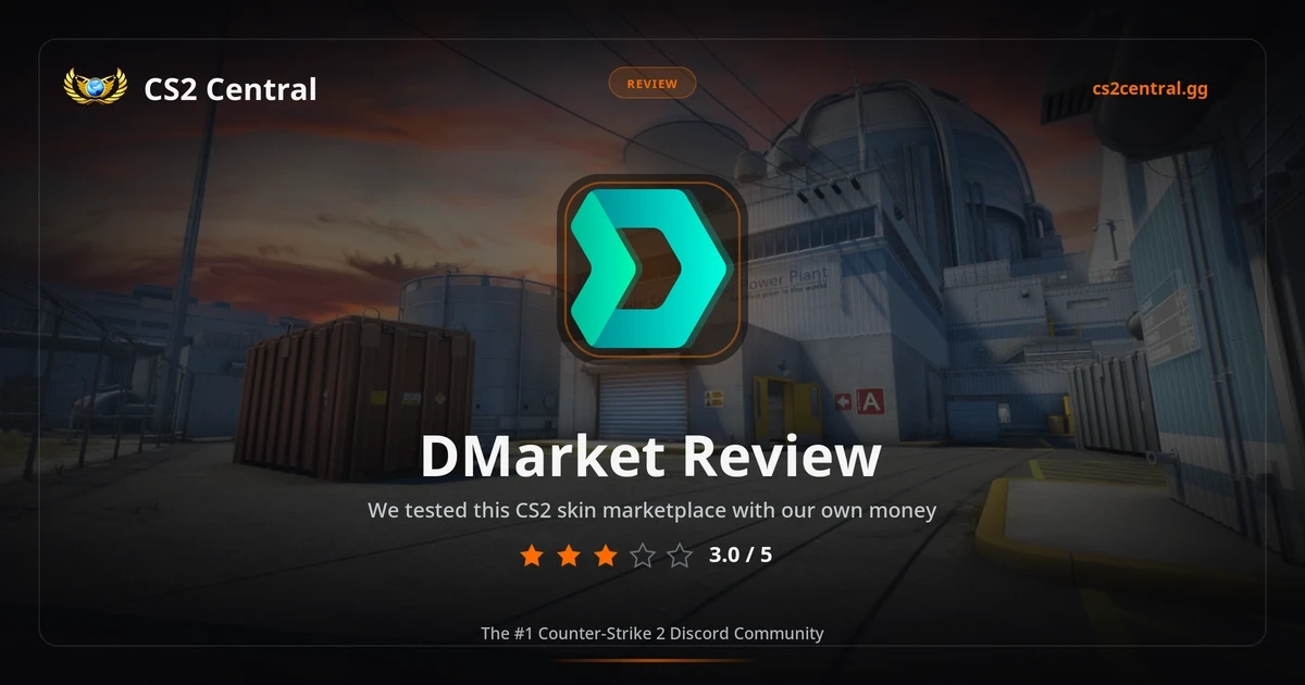 DMarket Review 2026 - CS2 skin marketplace fees, withdrawals, and safety rated 3.0 out of 5