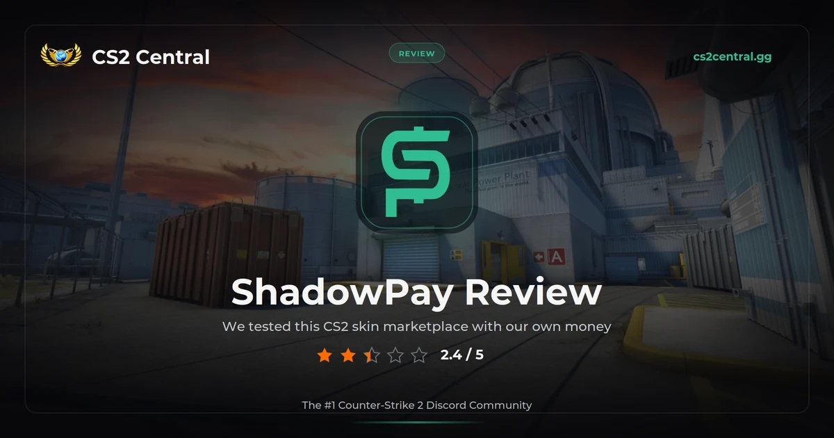ShadowPay Review hero with the ShadowPay logo and a 2.4 out of 5 rating