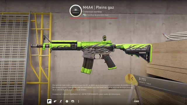 M4A4 Pleins Gaz skin